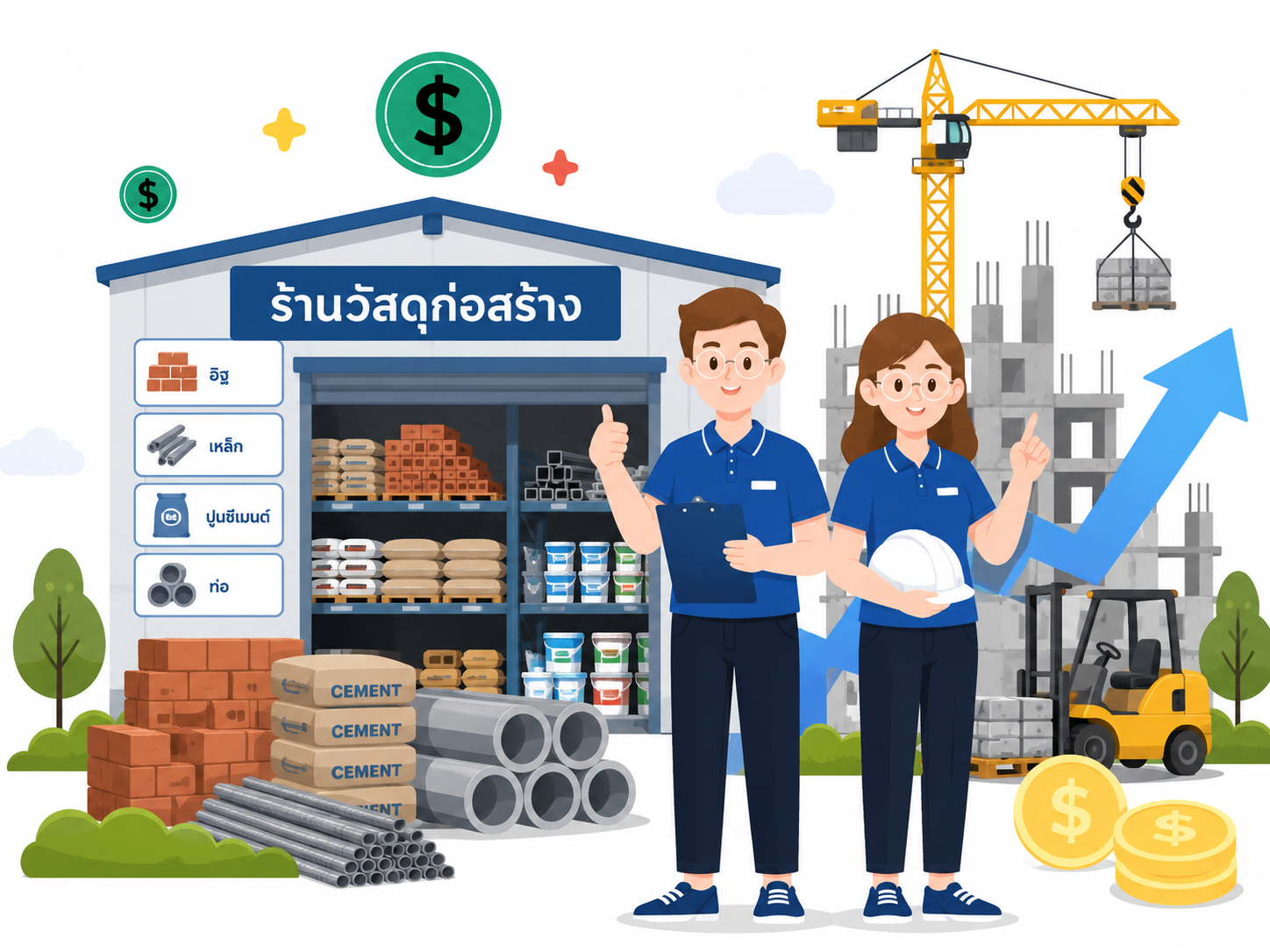 กลุ่มธุรกิจขายวัสดุก่อสร้างและการก่อสร้าง